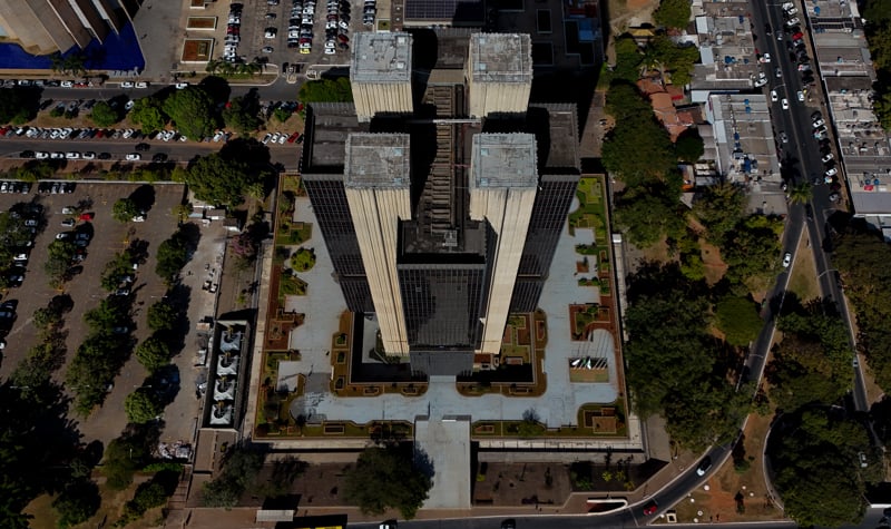 Edifício do Banco Central em Brasília.