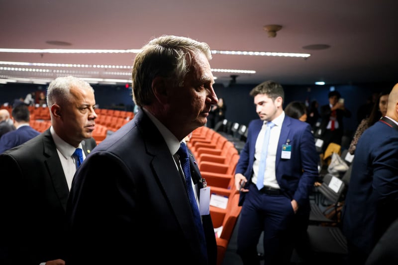 O ex-presidente Jair Bolsonaro, réu após decisão dos ministros da Primeira Turma do STF. 