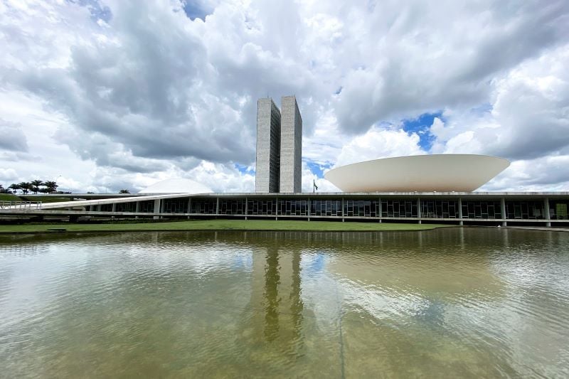 Fachada do Congresso Nacional, na Praça dos Três Poderes.