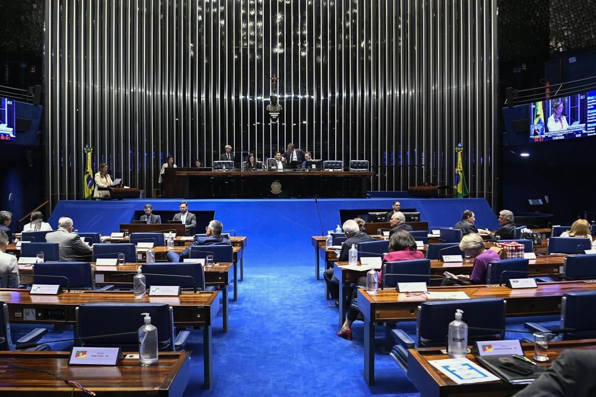 Plenário do Senado Federal durante sessão deliberativa ordinária.
