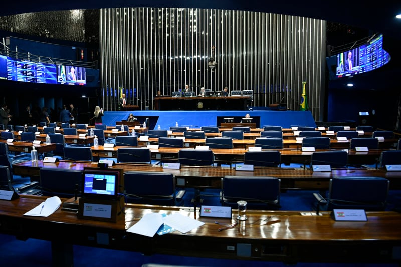 Plenário do Senado Federal durante sessão deliberativa ordinária