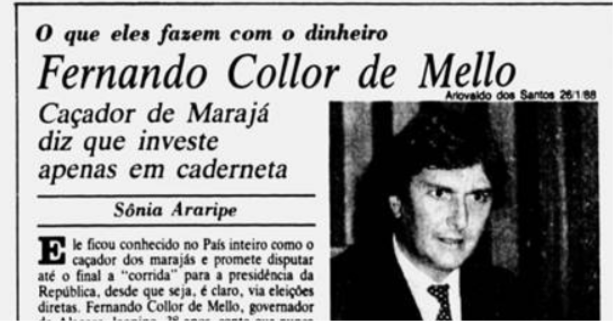 “Caçador de Marajá”: Termo usado por Collor foi meme antes da internet