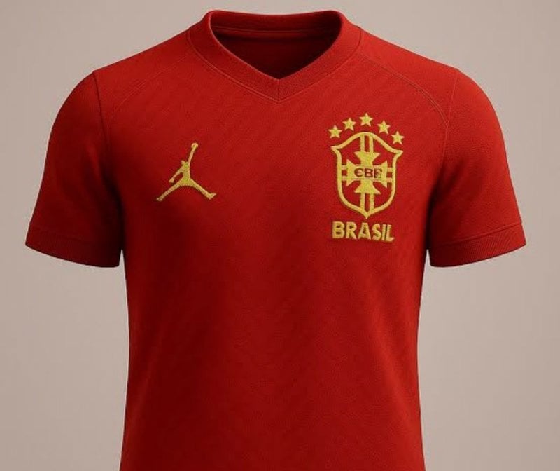 Usuários de redes sociais vêm compartilhando imagens que simulam como seria o uniforme vermelho da seleção.