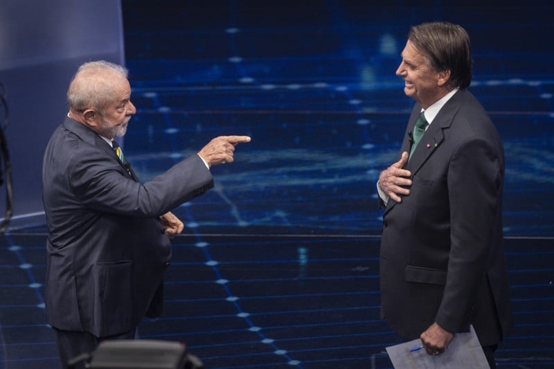Lula e Jair Bolsonaro: pesquisa Datafolha diz que, hoje, o atual presidente levaria a melhor em um confronto de segundo turno.