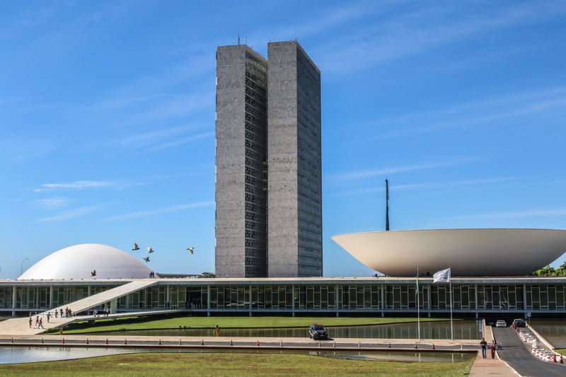 Fachada do Congresso Nacional, em Brasília.