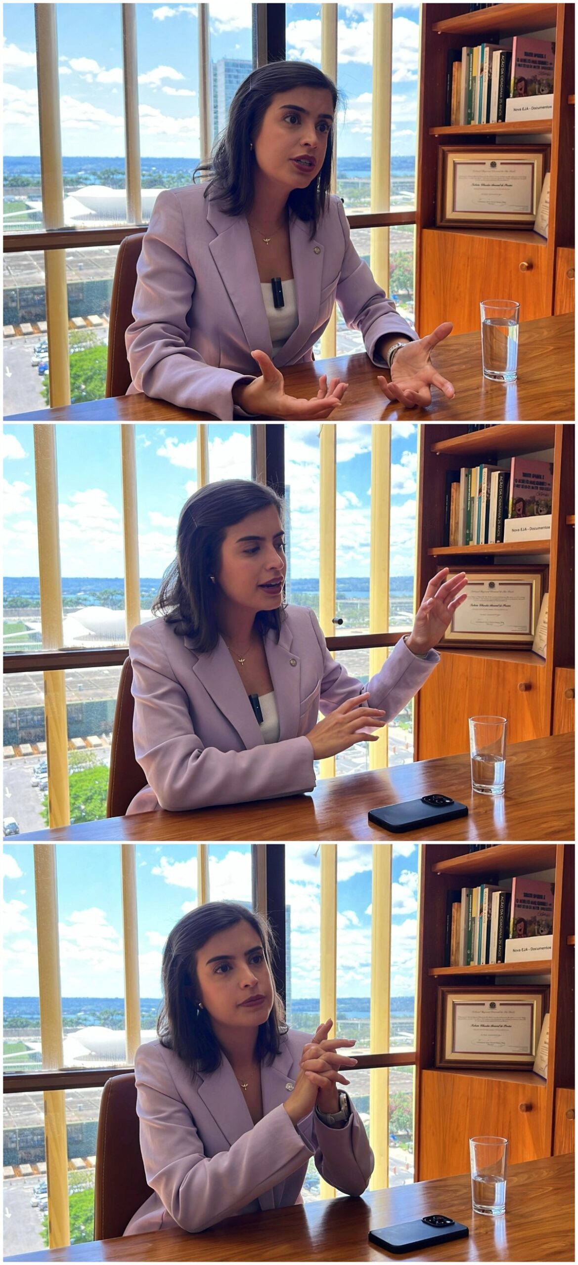 A deputada Tabata Amaral conversa com o Congresso em Foco no seu gabinete, na Câmara dos Deputados