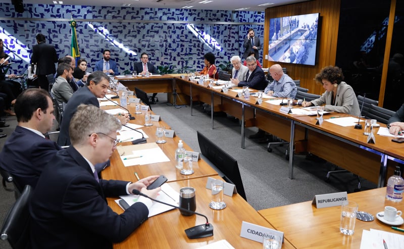 Reunião de líderes na Câmara dos Deputados.