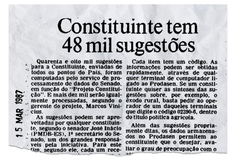 Correio Braziliense de 1987.