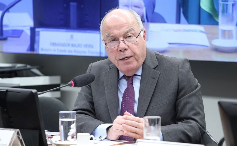 O ministro das Relações Exteriores, Mauro Vieira, teve sua ida à Câmara cancelada nesta terça-feira.
