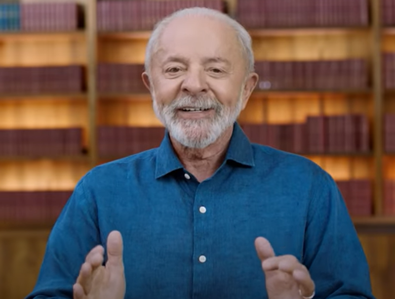 Lula em pronunciamento do 1º de Maio.