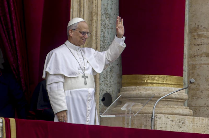 Papa Leão XIV, na primeira missa de domingo.