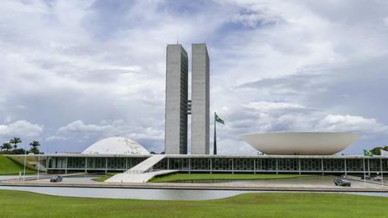 Fachada do Congresso Nacional.