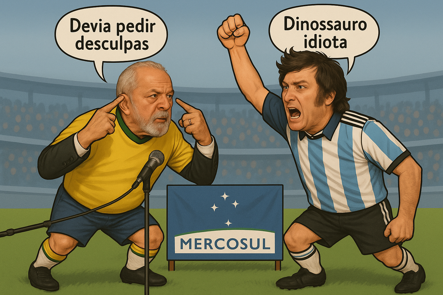 Milei passará a Lula a presidência do Mercosul nesta semana. Argentino é crítico do bloco econômico e tem histórico de ataques ao colega brasileiro.