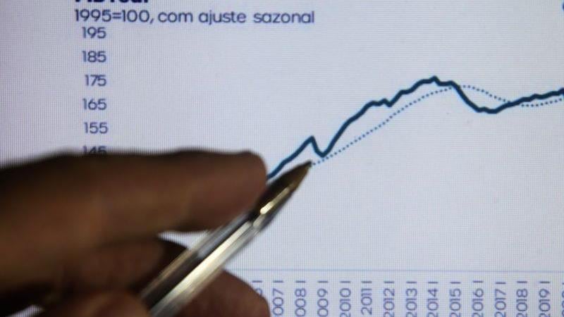 Prévia do PIB foi puxada pelo setor de serviços em abril.