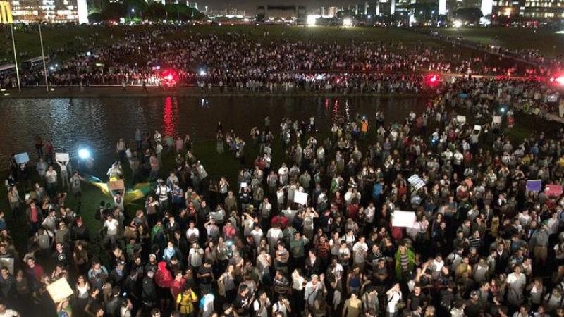 De acordo com a PM do DF, cerca de 5 mil manifestantes participaram do ato.