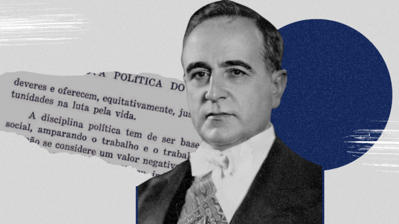 Em discurso, Getúlio Vargas 