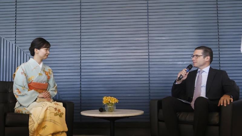 Princesa Imperial Japonesa, Kako de Akishino e presidente da Câmara dos Deputados, Hugo Motta.