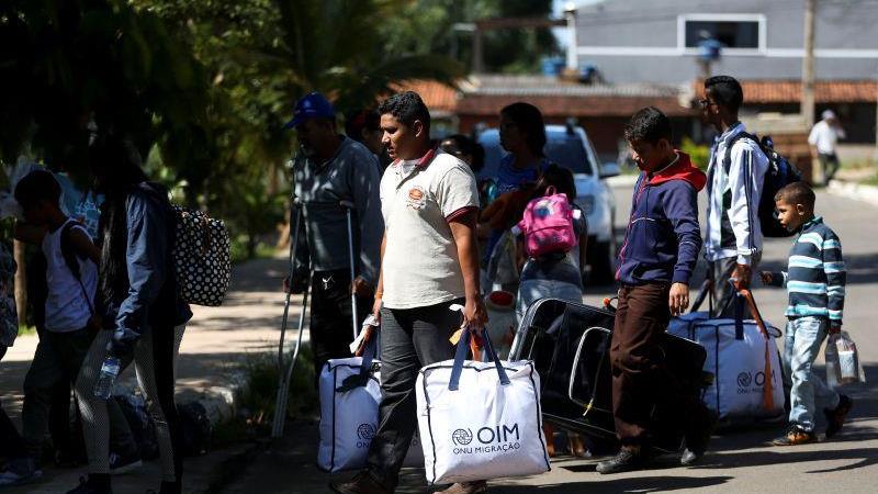 Imigrantes venezuelanos em Brasília.