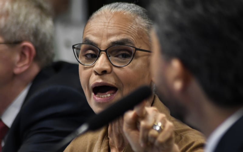 Marina Silva reagiu ao ser atacada por senadores em audiência no Senado no último dia 27.