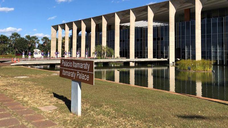 O Palácio Itamaraty, em Brasília, sede do Ministério das Relações Exteriores.