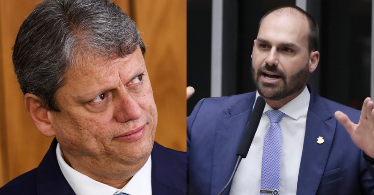 Eduardo Bolsonaro retoma ofensiva contra Tarcísio nas redes sociais
