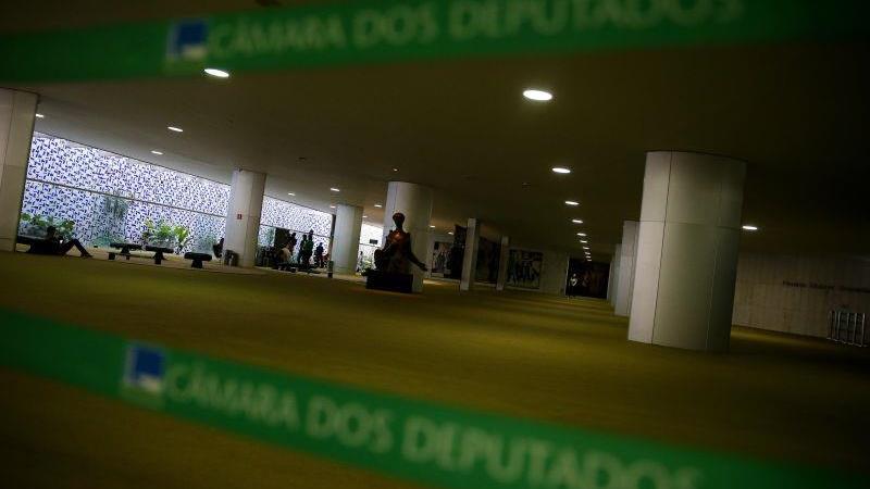 Salão Verde da Câmara dos Deputados, vazio durante o recesso.