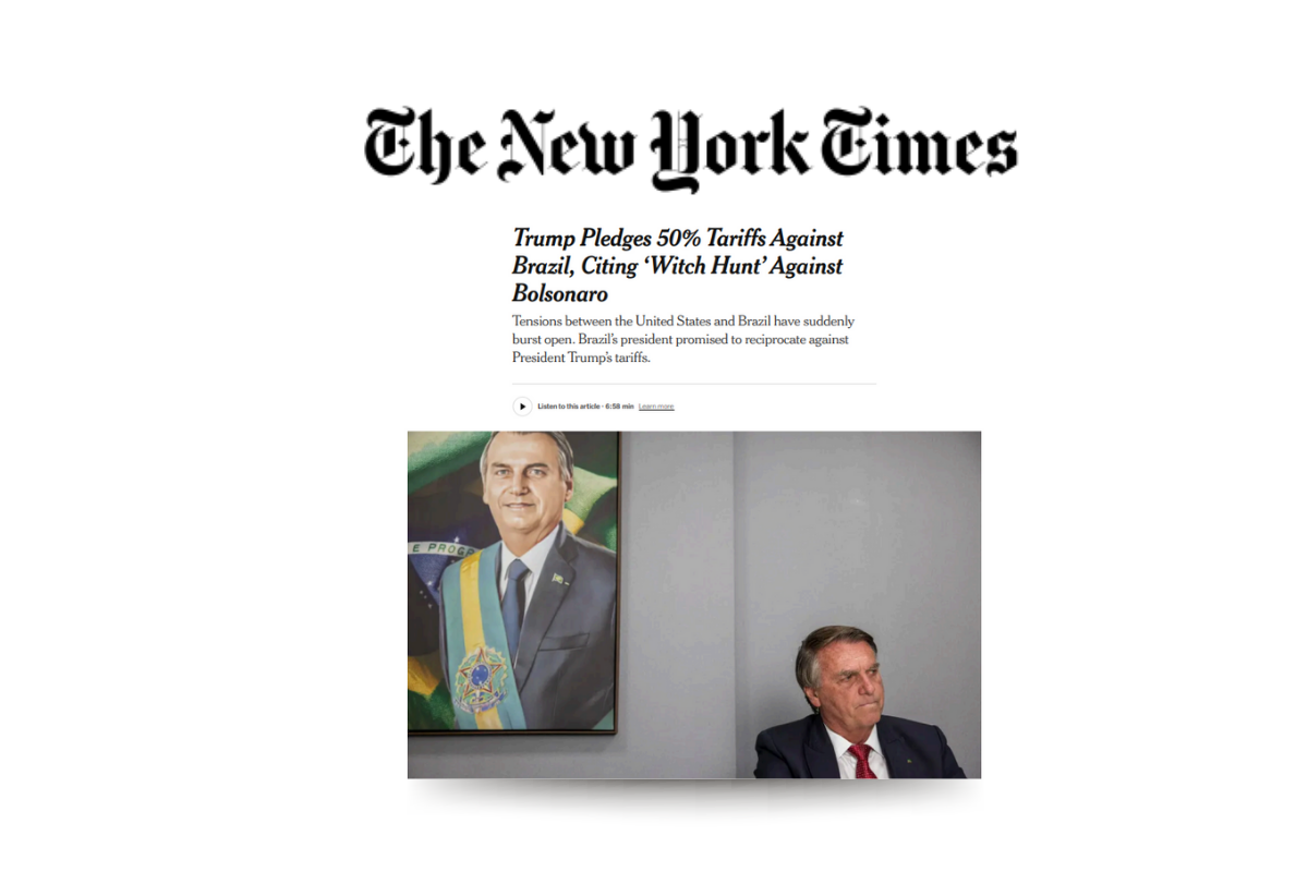 Matéria publicada no The New York Times.
