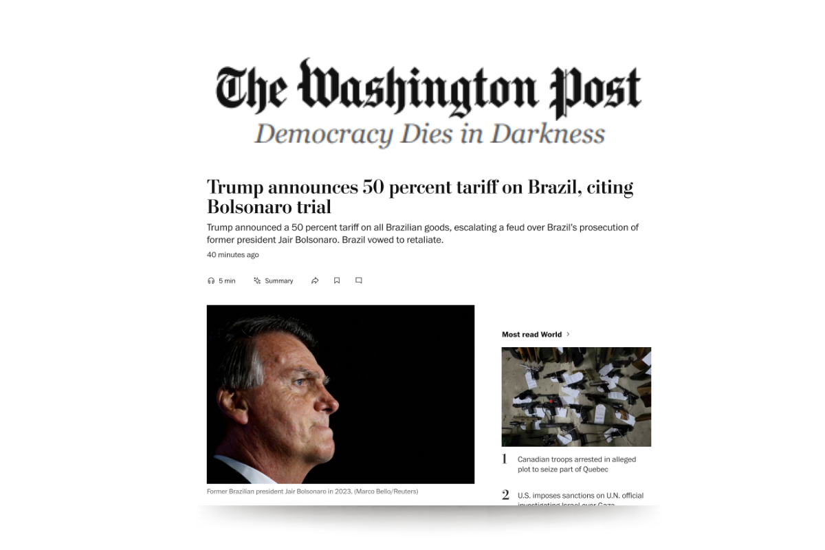Matéria publicada no Washington Post.