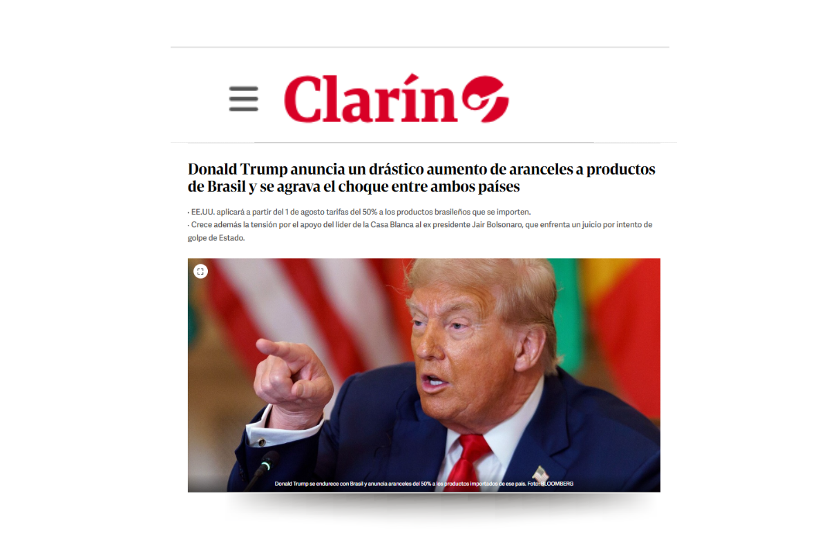 Matéria publicada no Clarín