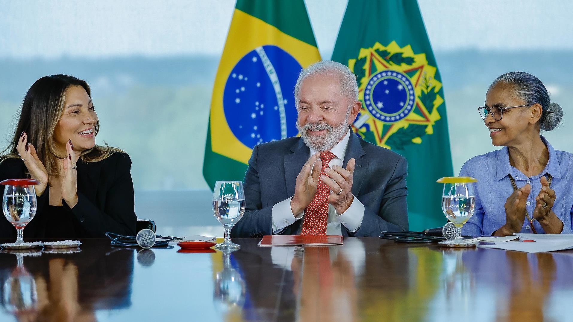Presidente Luiz Inácio Lula da Silva durante a sanção do projeto.