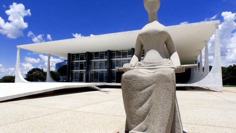 Fachada do STF, na Praça dos Três Poderes, em Brasília.