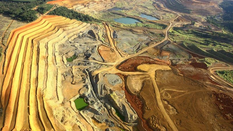 Jazida de mineração da Vale em Araxá (MG), município que possui terras raras de onde podem ser retirados os rejeitos de nióbio e fosfato.