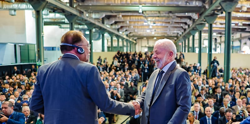 Primeiro Ministro da Malásia, Anwar bin Ibrahim e o Presidente da República, Luiz Inácio Lula da Silva.