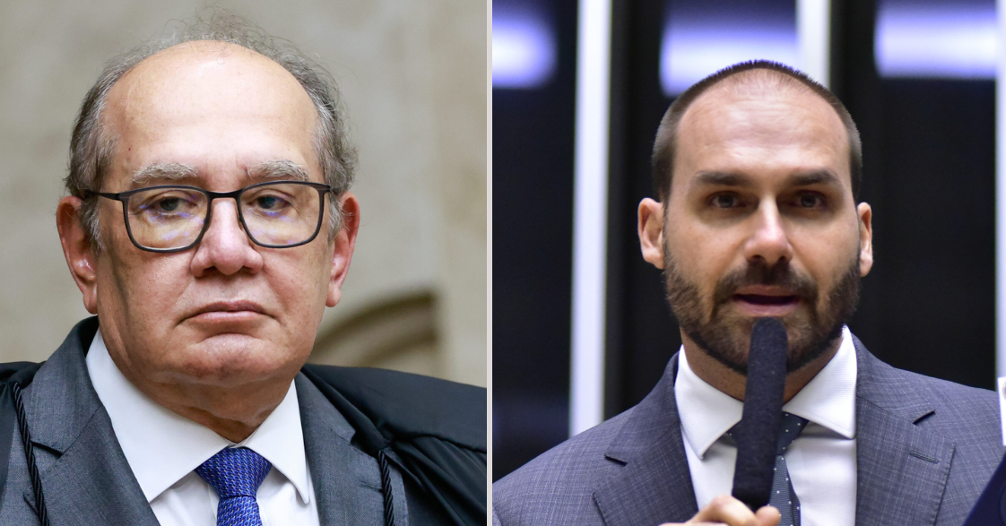 Gilmar defende Moraes e critica Eduardo: “fugiu para lesar a pátria”