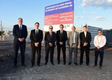 Foto dos magistrados no Canteiro de Obras