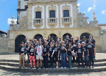 Foto dos participantes da Caminhada Negra