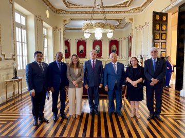 Foto da visita do desembargador Fábio Dutra