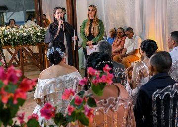 Foto do casamento coletivo 