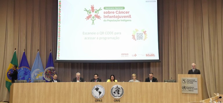 Ministério da Saúde debate equidade no cuidado oncológico para crianças indígenas em seminário na Opas