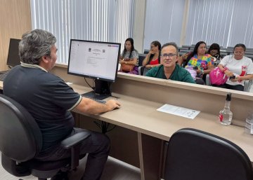 Foto do atendimento no Telejudiciário