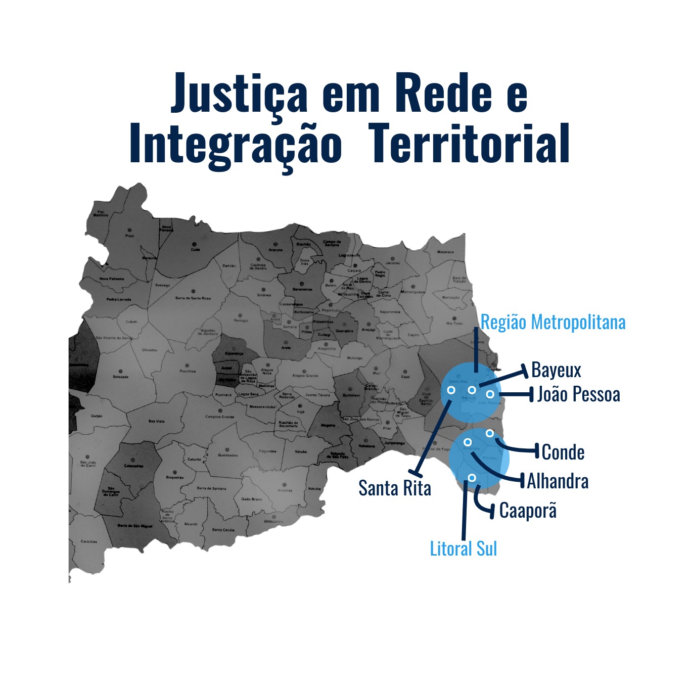 TJPB integra comarcas e estabelece competências exclusivas para Alhandra, Caaporã e Conde